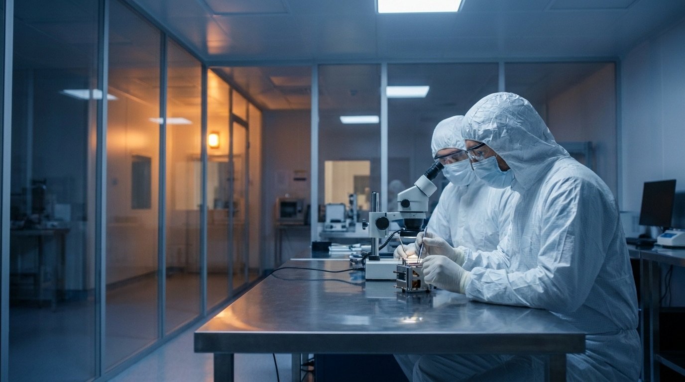 Sala de manufactura de dispositivos médicos